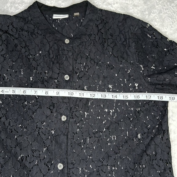 DKNYC Navy Lace Button Front Dress Tunic Oversized XS - Picture 10 of 11